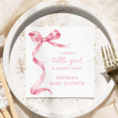 ピンクボウ甘い小さな女の子ベビーシャワー スタンダードカクテルナプキン
