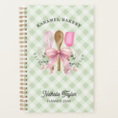 ピンクボウ用品&グリーンジンガムプランナー手帳 プランナー手帳 (正面)