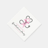 ピンクボウ登録ナース卒業 スタンダードカクテルナプキン (角)