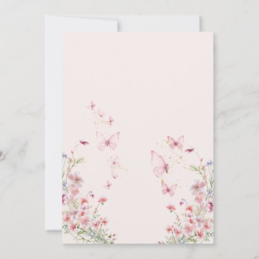 ピンクボウ真珠クインチェニェラ日付カードを保存 セーブザデート (裏面)