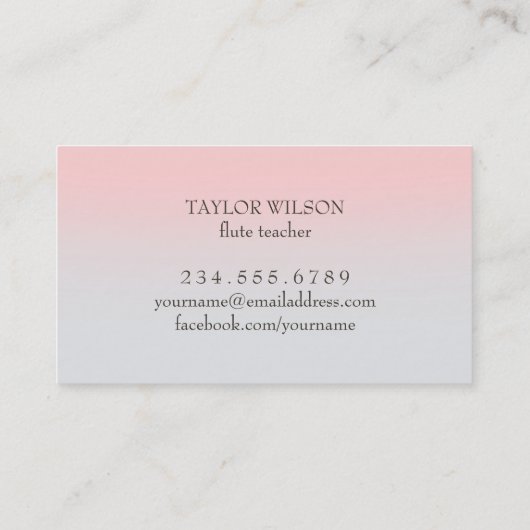 ピンクボウ笛 名刺 (裏面)