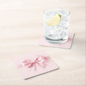 ピンクボウ紙コースター スクエアペーパーコースター (インサイチュ)