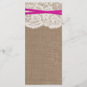 ピンクボウ素朴のコレクシ結婚ョンメニューカード メニュー (裏面)