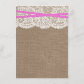 ピンクボウ素朴のコレクシ結婚ョンメニューカード メニュー (裏面)