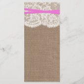 ピンクボウ素朴のコレクシ結婚ョンメニューカード メニュー (裏面)