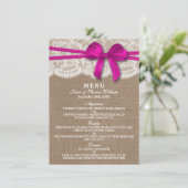 ピンクボウ素朴のコレクシ結婚ョンメニューカード メニュー (スタンド正面)