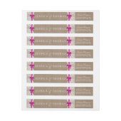 ピンクボウ素朴のコレクシ結婚ョンラベル ラップアラウンドラベル (シート)