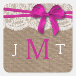 ピンクボウ素朴のコレクシ結婚ョン・シール スクエアシール