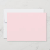 ピンクボウ結び目ブライダルシャワーレシピカード 招待状 (裏面)