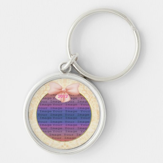 ピンクボウ結婚のキーチェーン キーホルダー (正面)