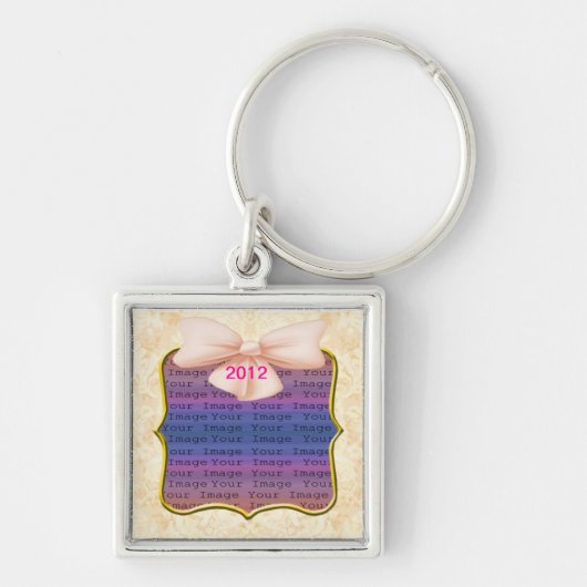 ピンクボウ結婚のキーチェーン キーホルダー (正面)