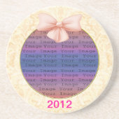 ピンクボウ結婚のコースター コースター (正面)