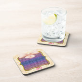 ピンクボウ結婚のコースター コースター (右側)