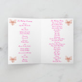 ピンクボウ結婚式 プログラムカード プログラム (内部)