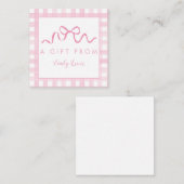 ピンクボウ誕生日ギフトエンクロージャカード エンクロージャーカード (正面/裏面)