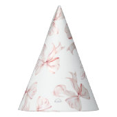 ピンクボウ誕生日ハット パーティーハット (左)