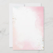 ピンクボウ誕生日パーティーへの招待 招待状 (裏面)