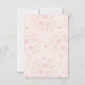 ピンクボウ誕生日パーティーウィムジートワールパーソナライズされた サンキューカード (裏面)