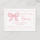 ピンクボウ誕生日推測ゲーム数 エンクロージャーカード (正面)