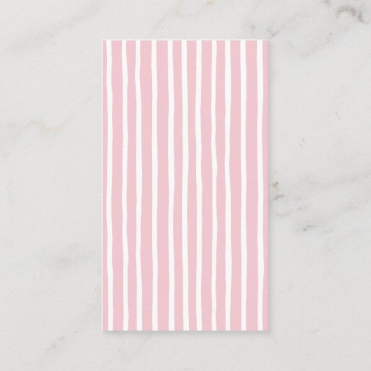 ピンクボウ赤ちゃんシャワーおむつラッフルエンクロージャカード エンクロージャーカード (裏面)