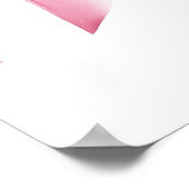 ピンクボウ赤ちゃんシャワーへようこそ ポスター (角)