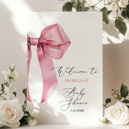 ピンクボウ赤ちゃんシャワーへようこそ ポスター