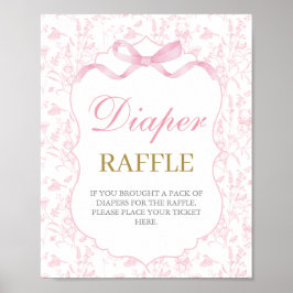 ピンクボウ赤ちゃんシャワーガール ポスター