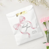 ピンクボウ赤ちゃんシャワーバッグ フェイバーバッグ (封をした状態)