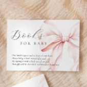 ピンクボウ赤ちゃんシャワーブックベビーエンクロージャカード エンクロージャーカード
