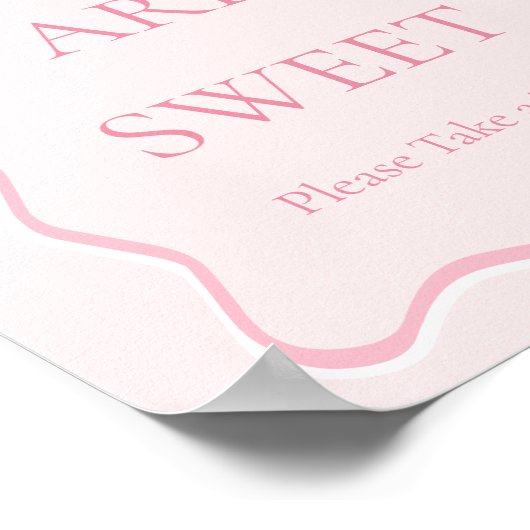 ピンクボウ赤ちゃんシャワーベビーは甘い好意 ポスター (角)