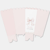 ピンクボウ赤ちゃんシャワーポップコーンお気に入りボックス フェイバーボックス (見開き)