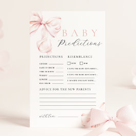 ピンクボウ赤ちゃんシャワー予測&アドバイスゲーム