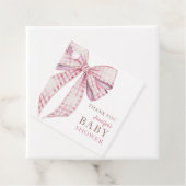 ピンクボウ赤ちゃんシャワー女の子の水色 フェイバータグ (インサイチュ)