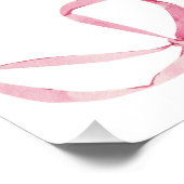 ピンクボウ赤ちゃんシャワー歓迎サイン、ボウフォームのボード ポスター (コーナー)