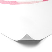 ピンクボウ赤ちゃんシャワー歓迎サイン、ボウフォームのボード ポスター (角)