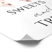 ピンクボウ赤ちゃんシャワー甘いお菓子とお菓子パーティーサイン ポスター (角)