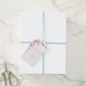 ピンクボウ赤ちゃんシャワー赤ちゃんシャワー女の子よ。 ギフトタグ (より糸付き)