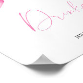 ピンクボウ赤ちゃんシャワー – Drinks Poster ポスター (角)