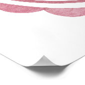 ピンクボウ赤ちゃん女の子シャワー歓迎サイン ポスター (角)