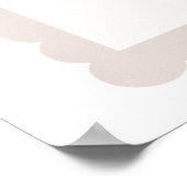 ピンクボウ赤ちゃん女の子シャワー歓迎サイン ポスター (角)