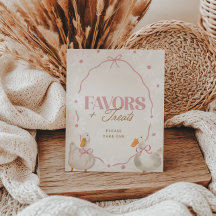 ピンクボウ間抜けグースコケットの好意&トリートサイン