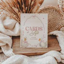 ピンクボウ間抜けグースコケットカード&ギフトサイン ポスター