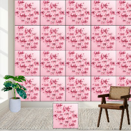 ピンクボウ魅力的&グリッタードリーム 壁紙