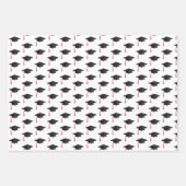 ピンクボウ12フォトコラージュ卒業パターン ラッピングペーパーシート (正面3)