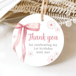 ピンクボウ1stバースデーガール フェイバータグ