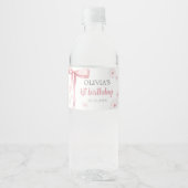 ピンクボウ1stバースデーガール ペットボトルラベル (正面)