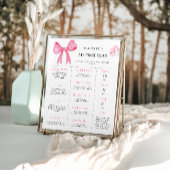 ピンクボウ1stバースデーマイルストーンボード ポスター