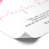 ピンクボウ – おしゃぶり狩りベビーシャワーゲーム ポスター (角)