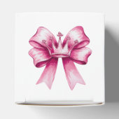 ピンクボウ&クラウンベビーシャワーお祝い フェイバーボックス (上部)