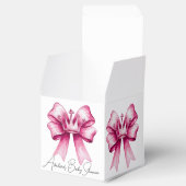 ピンクボウ&クラウンベビーシャワーお祝い フェイバーボックス (オープン)